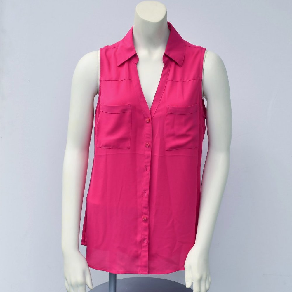 Express Portofino Shirt Pink Sleeveless (Size Small)
